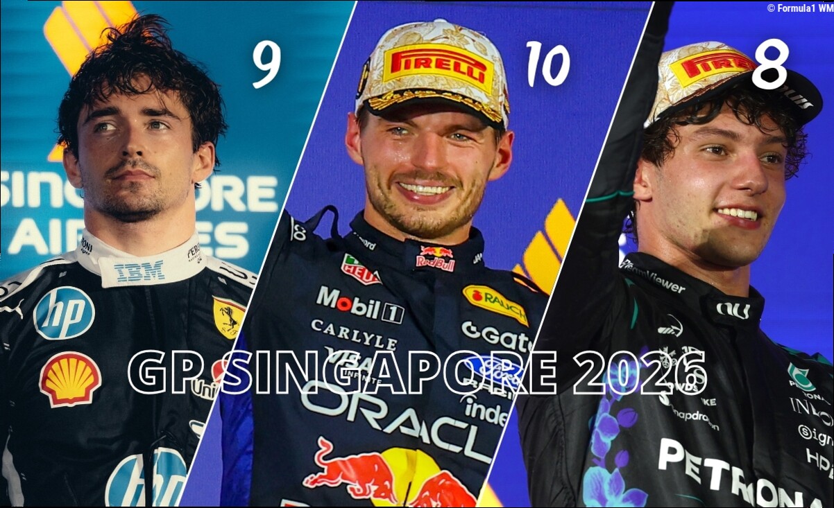 F1, Verstappen domina Singapore, Hamilton fa mea culpa. Antonelli vola