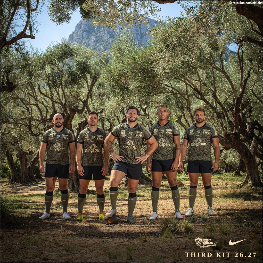 Le Maillot RCT « Third » 2026-2027 : l'olivier, racines de Toulon