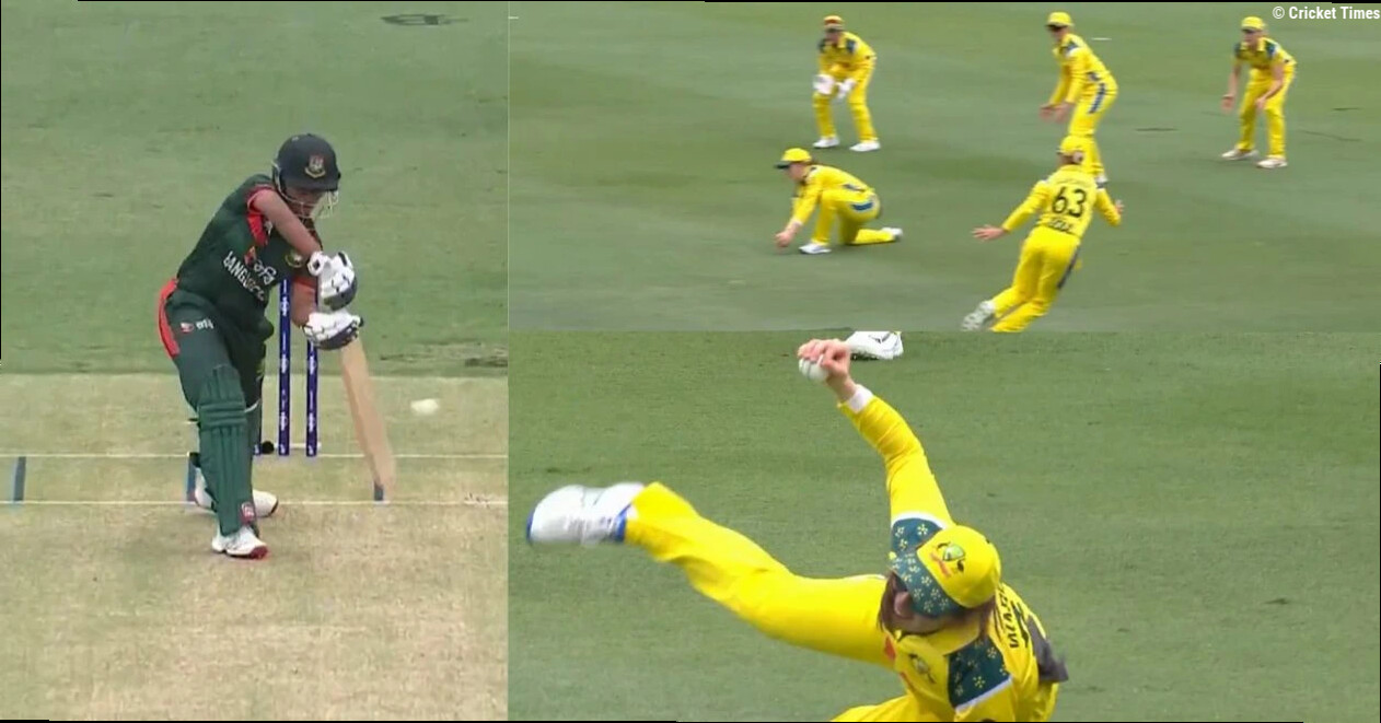 WATCH: Georgia Wareham plucks a splendid catch to dismiss Murshida Khatun in AUS vs BAN 3rd Women's ODI