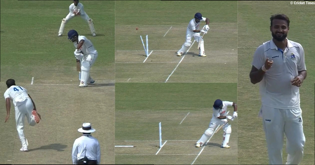 WATCH: Akash Deep cleans up Sarthak Ranjan with a brilliant inswinger in BEN vs DEL Ranji Trophy 2026-27 clash