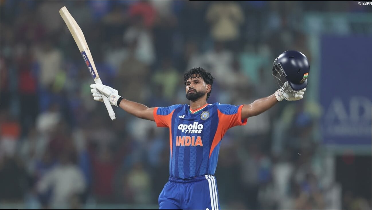 Iyer moves to fourth in T20I batting rankings