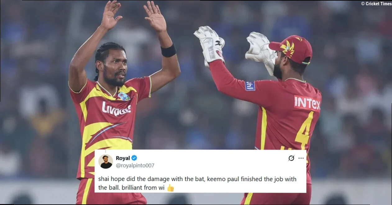 Fans react as Shai Hope and Keemo Paul star in West Indies' win over India to level T20I series 2-2