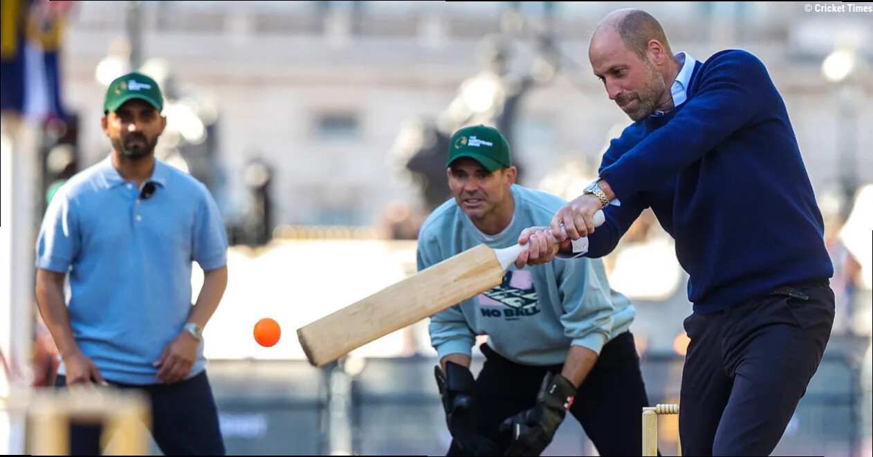 WATCH: Prince William takes to the cricket field with Ajinkya Rahane, Sourav Ganguly, Brian Lara, James Anderson and others