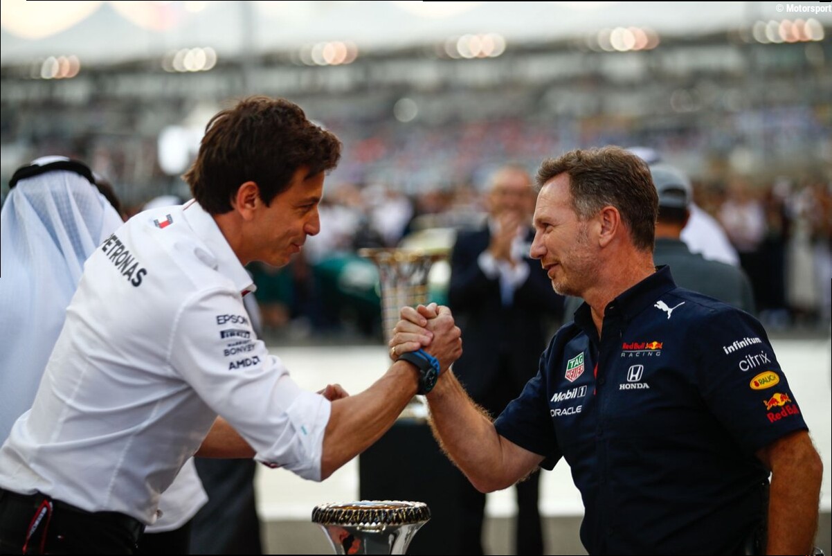 Horner admite que su rivalidad con Toto Wolff se convirtió en "algo teatral"