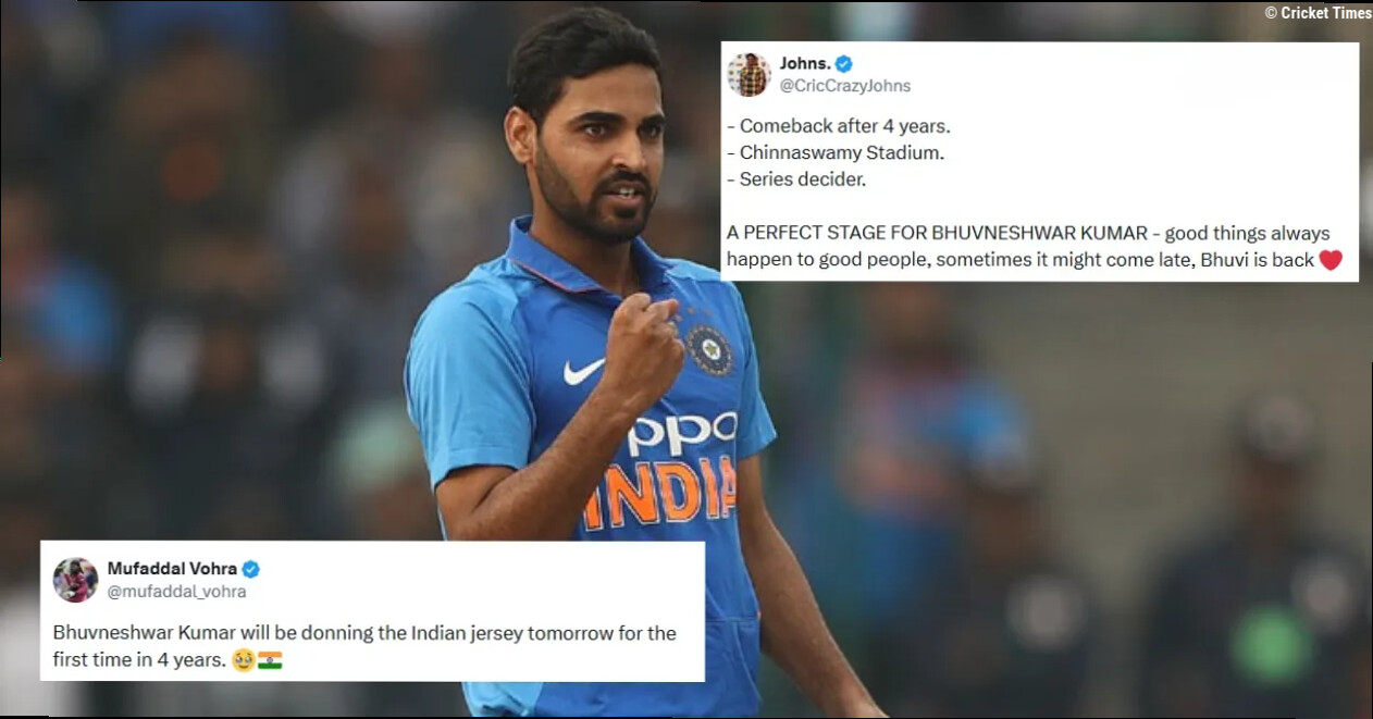 Fans react as Bhuvneshwar Kumar returns to India squad for 5th T20I against West Indies