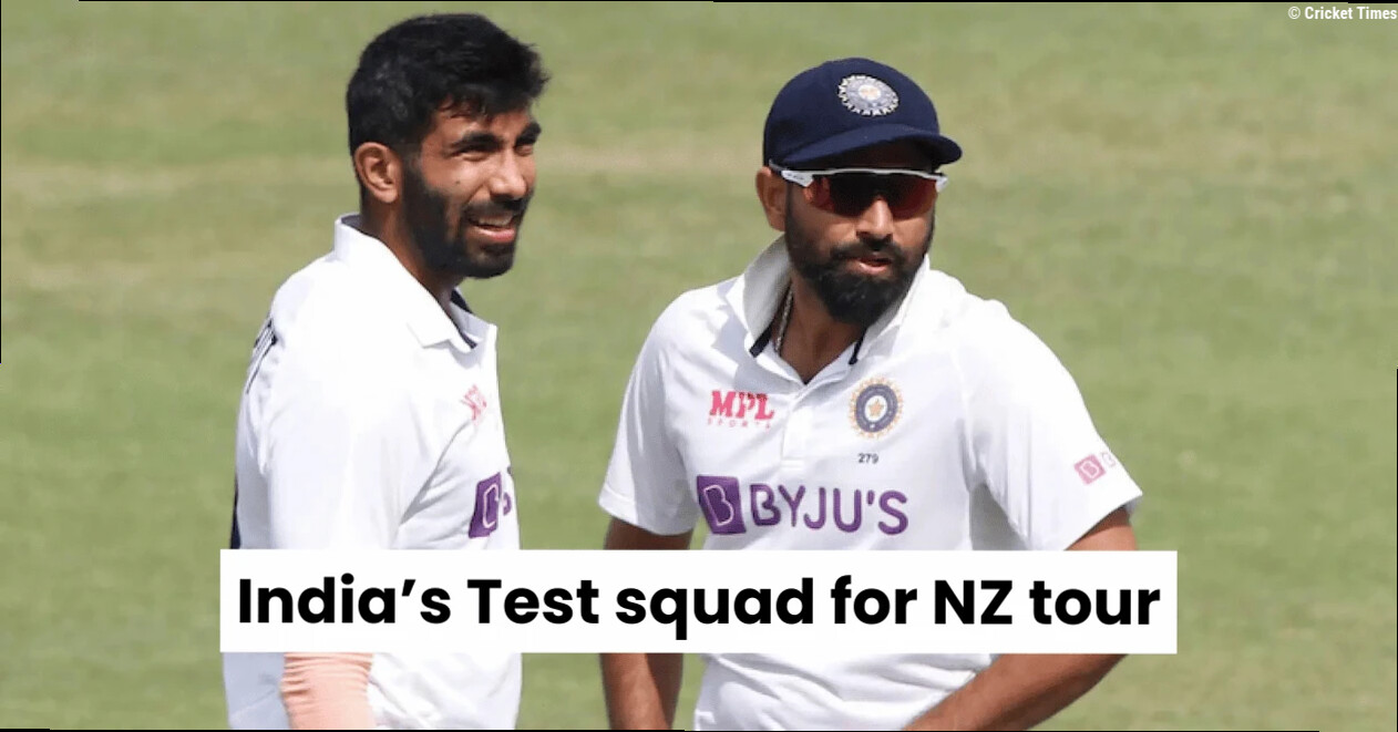 Star pacer returns as BCCI names India's Test squad for the New Zealand tour