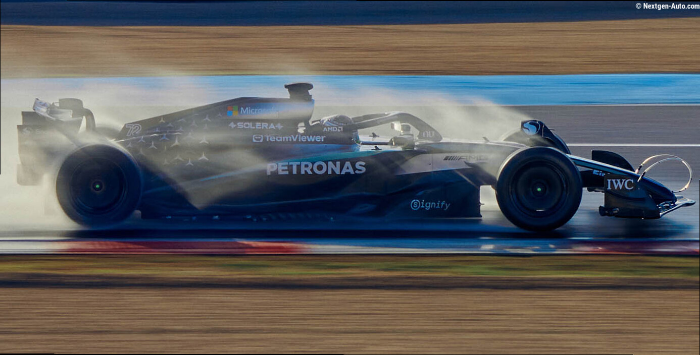 Pirelli F1 boucle deux jours d'essais à Magny-Cours avec Mercedes... et la pluie
