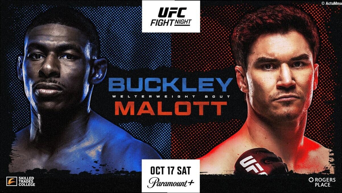 UFC Edmonton – Buckley vs Malott : Tous les résultats