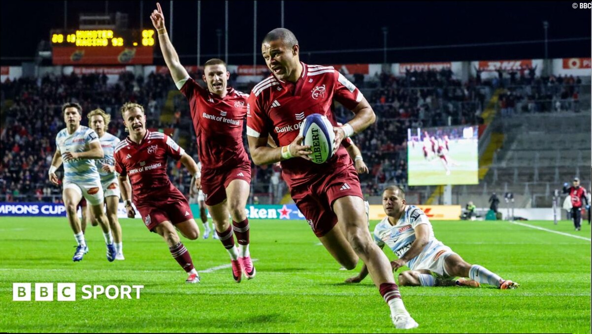 Munster hold on to beat Racing after Foley tributes