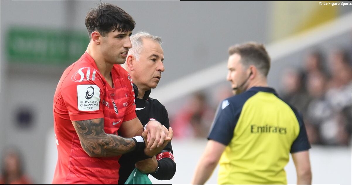 Rugby : blessé à l'épaule, l'Italien Tommaso Menoncello absent plusieurs semaines avec le Stade toulousain et forfait avec l'