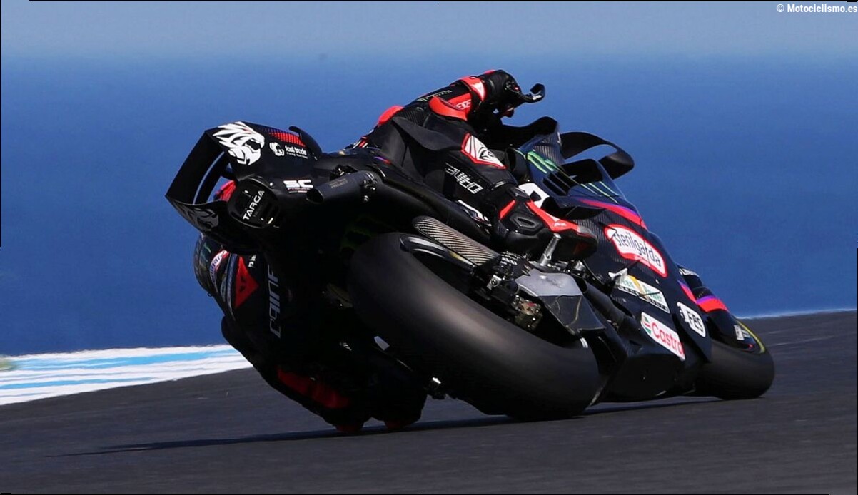 Marc Márquez resiste ante el ejército de las Aprilia en el último viernes de Phillip Island