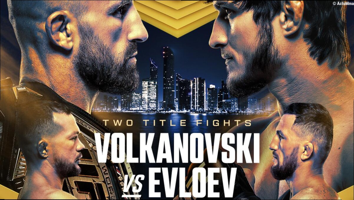 UFC 333 – Volkanovski vs Evloev : la carte, les horaires et comment regarder