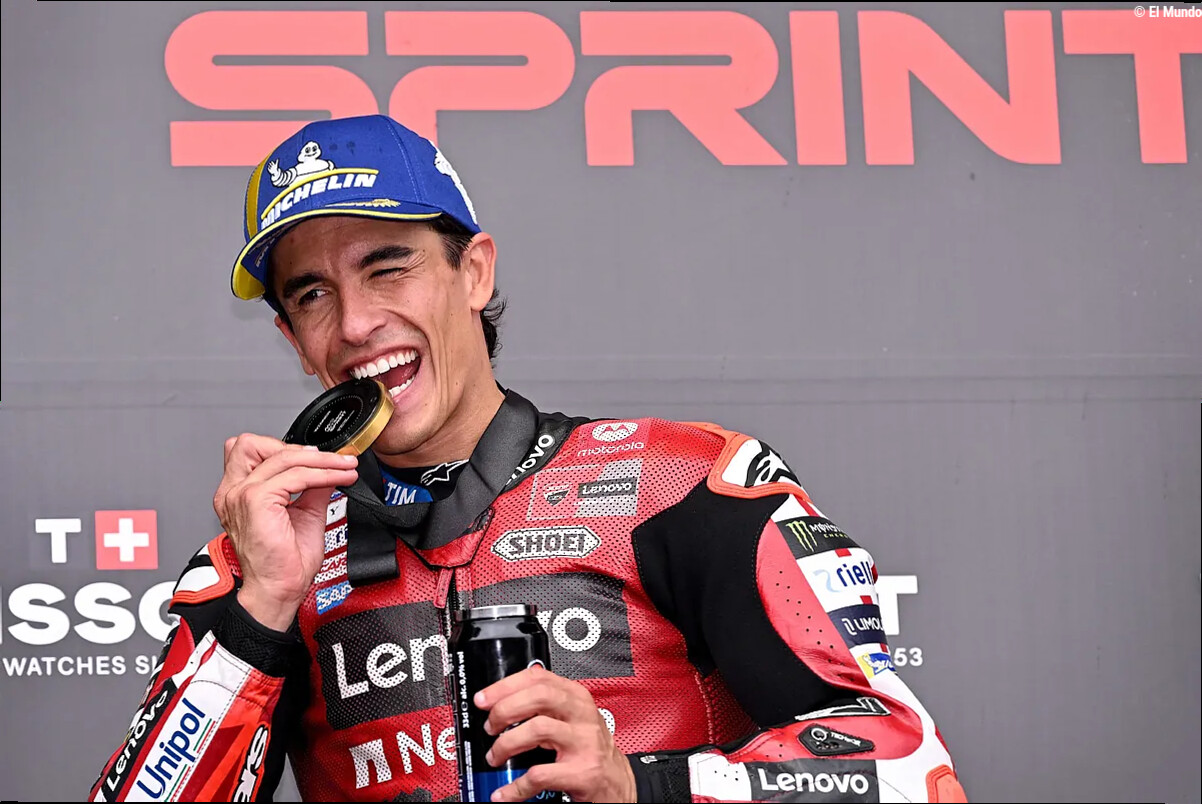 Marc Márquez vence la 'sprint y logra la pole mientras Jorge Martín se cae y se pierde la carrera del domingo por una fractur