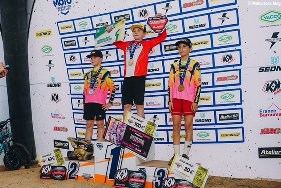 Oscar Goblet sacré champion de France Minivert en 65cc