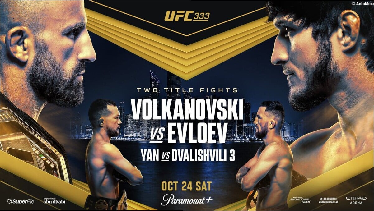 UFC 333 – Volkanovski vs Evloev : Tous les résultats