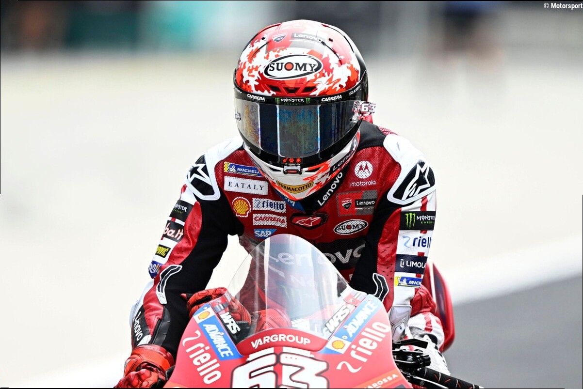 "I can do much better than this," laments Francesco Bagnaia after smashing windscreen
